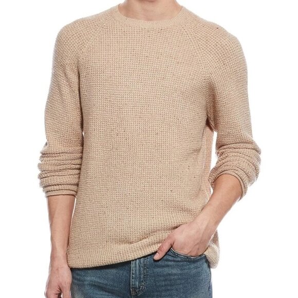 Weatherproof Vintage Waffle Donegal Fawn Sweater Men's Size Large - Picture 1 of 6